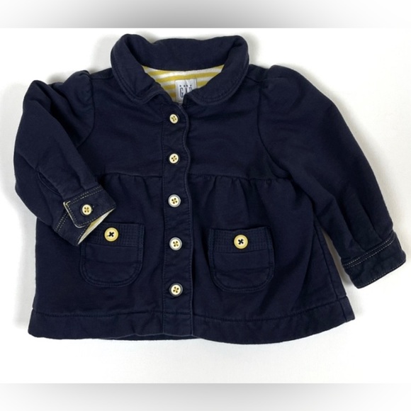 Baby Gap Navy Blue Sweater Jacket Size 6-12M - Picture 6 of 6